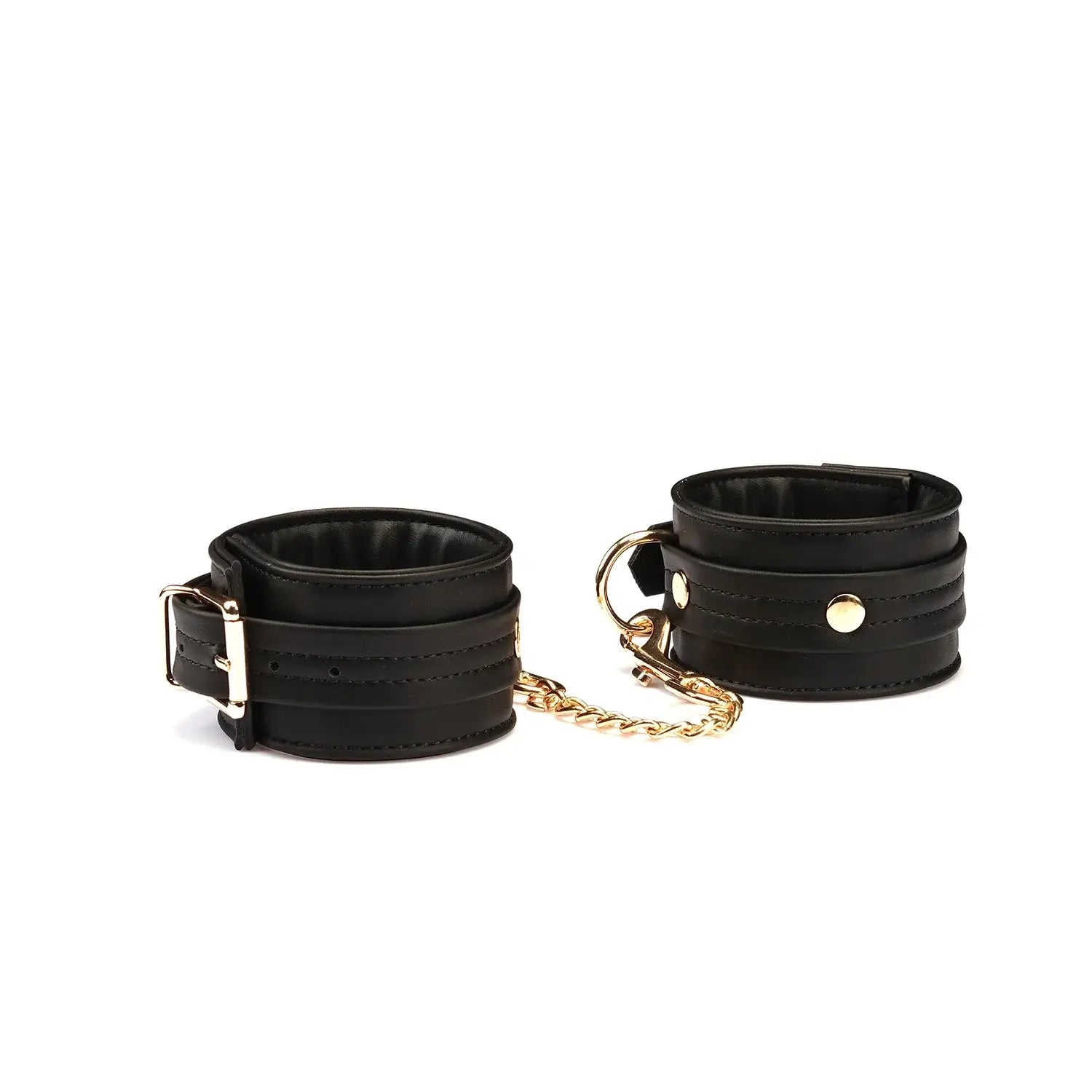 Black Dark Candy Vegan Leather Wrist Cuffs
