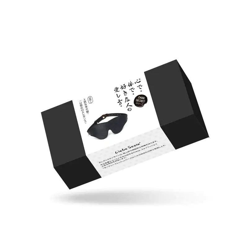 Dark Secret Collection Leather Blindfold - Black