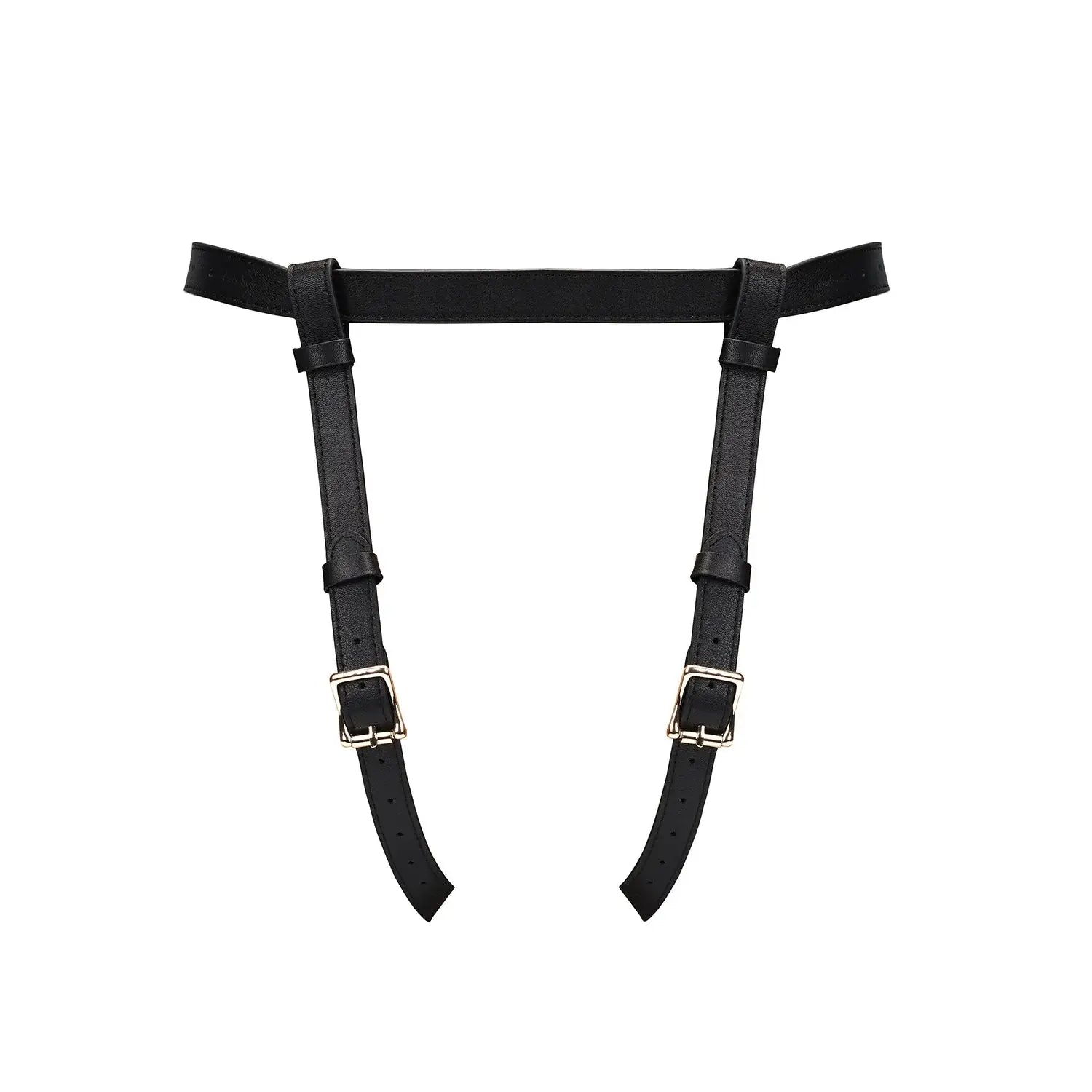 Black Dark Secret Collection Leather Strap-on Harness
