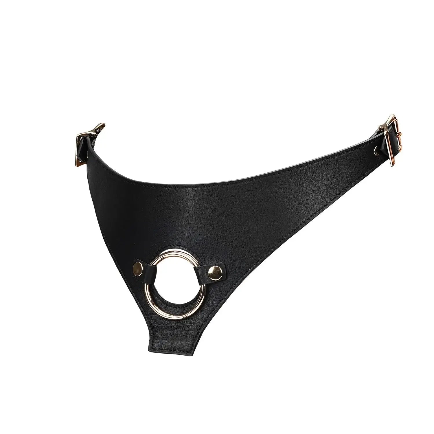 Black Dark Secret Collection Leather Strap-on Harness