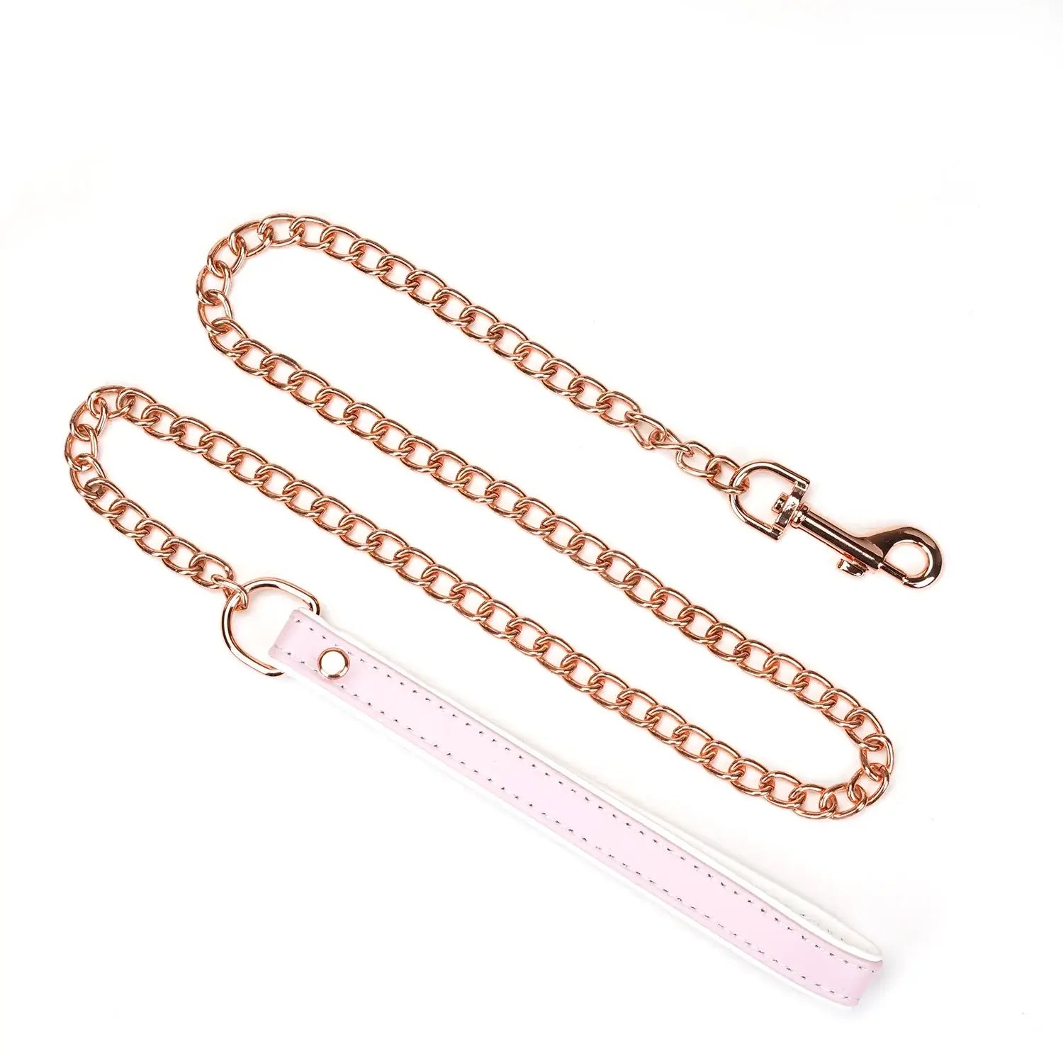 Fairy Collection Leather Collar with Leash - Restraints