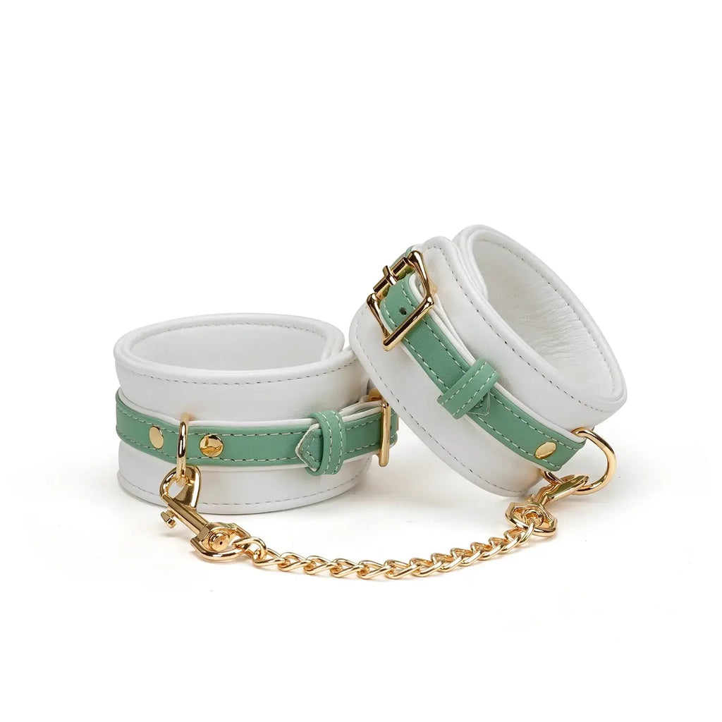 Fairy Collection Leather Handcuffs - Sage - Restraints