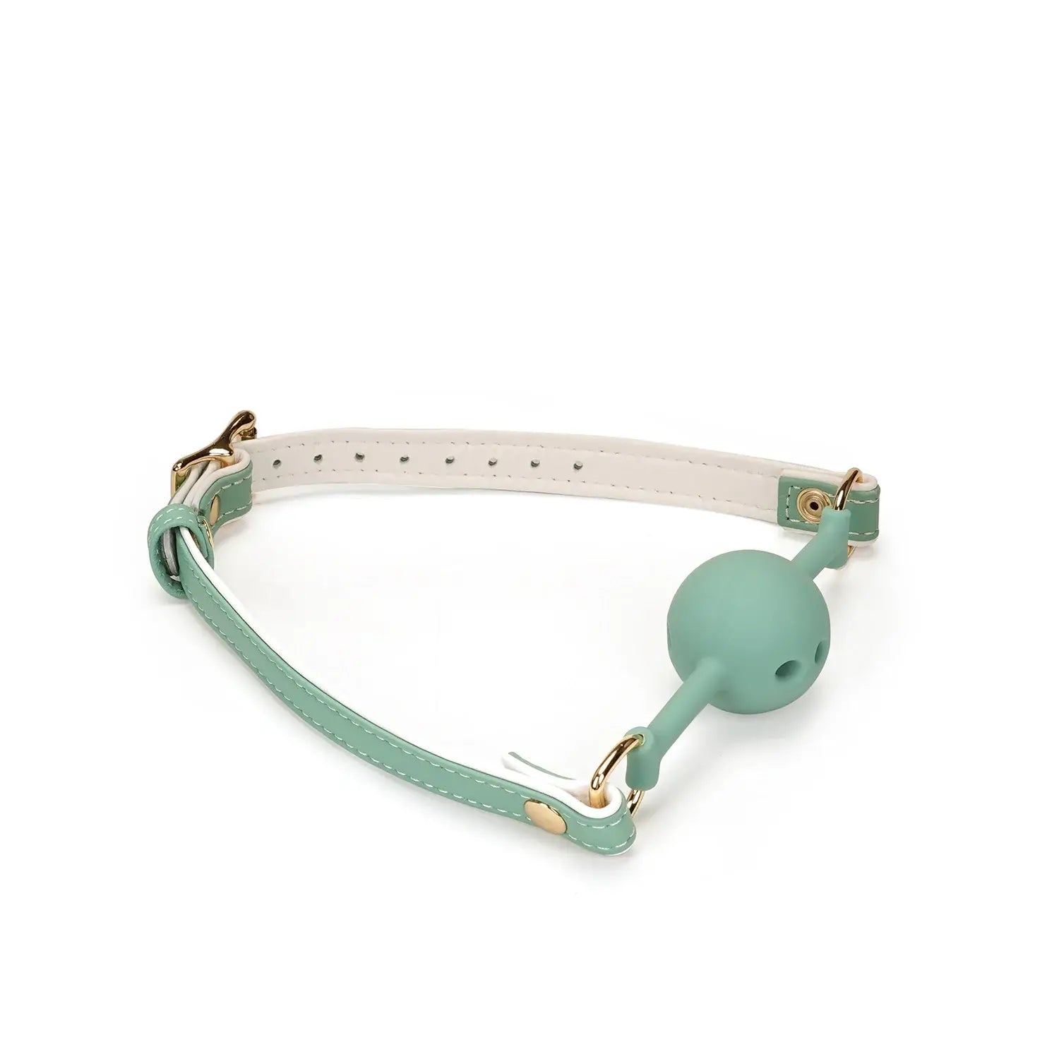 Fairy Collection Leather & Silicone Ball Gag - Mint - Gags