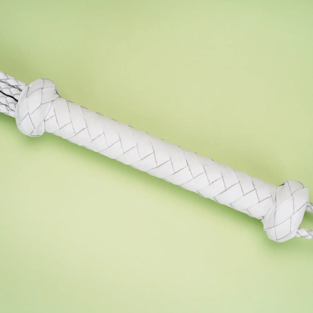 Fuji White Collection Braided Cat O’ Nine Tails Flogger