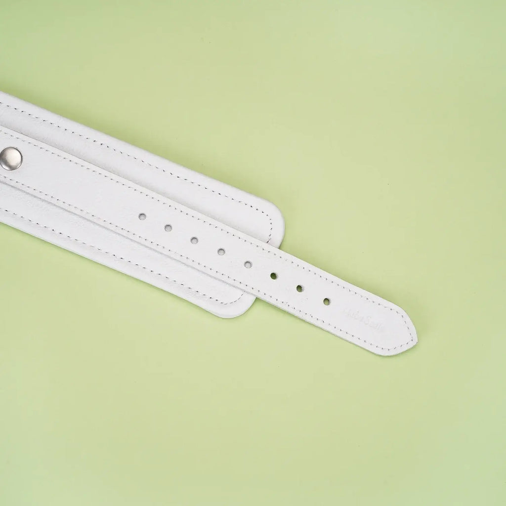 Fuji White Collection Leather Ankle Cuffs - Restraints