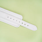 Fuji White Collection Leather Handcuffs - Restraints