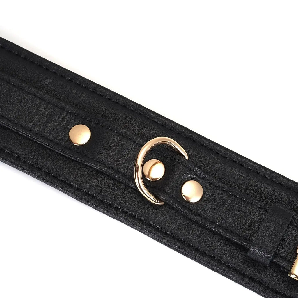 Dark Secret Collection Leather Ankle Cuffs - Black - Restraints