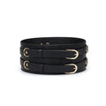 Dark Secret Collection Leather Waist Cuff - Black / S (25.6’’ - 28.35’’) - Restraints