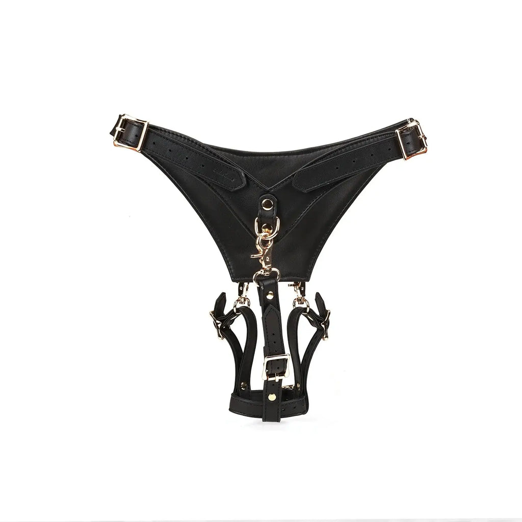 Black Dark Secret Collection Leather Deluxe Hands-Free Wand Harness