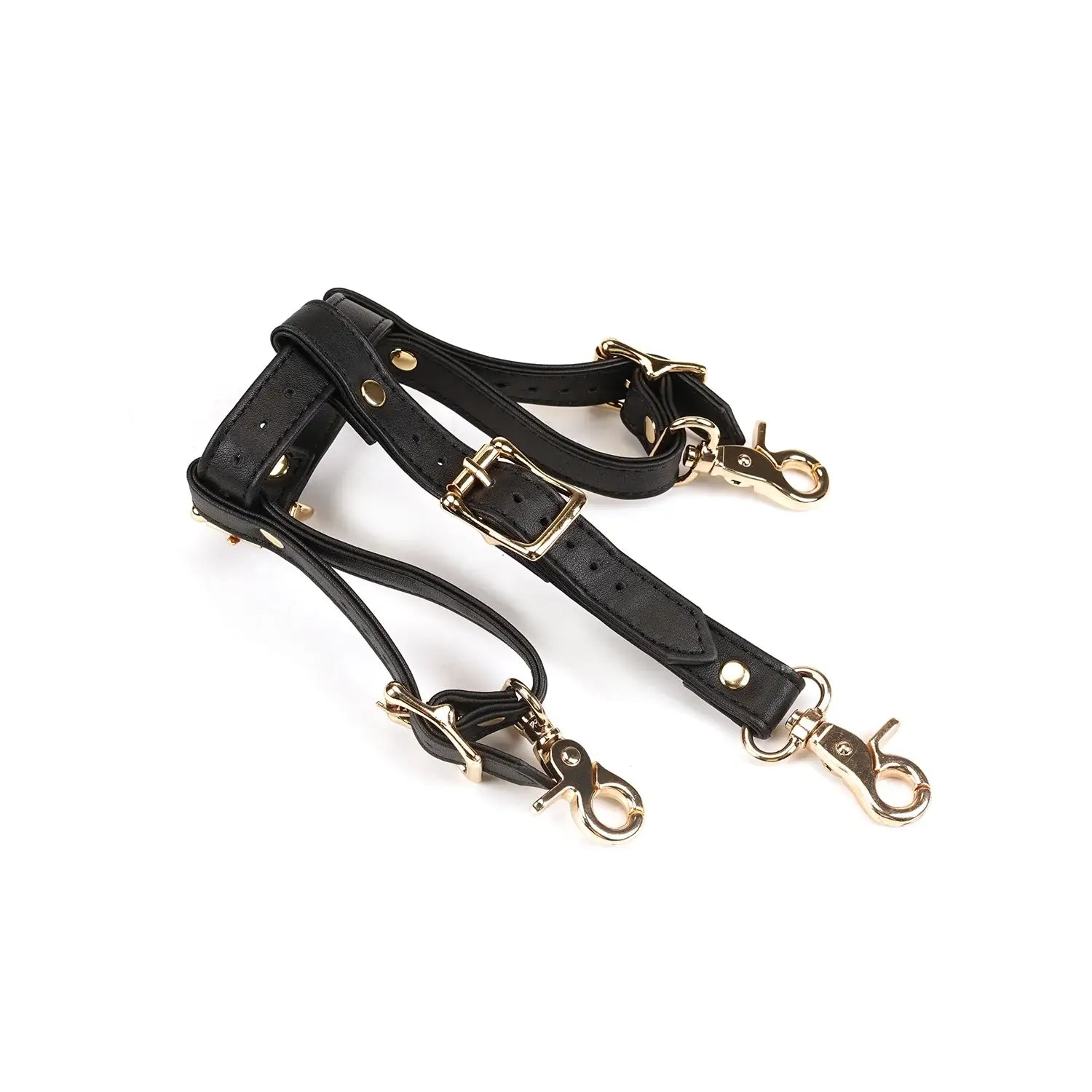 Black Dark Secret Collection Leather Deluxe Hands-Free Wand Harness