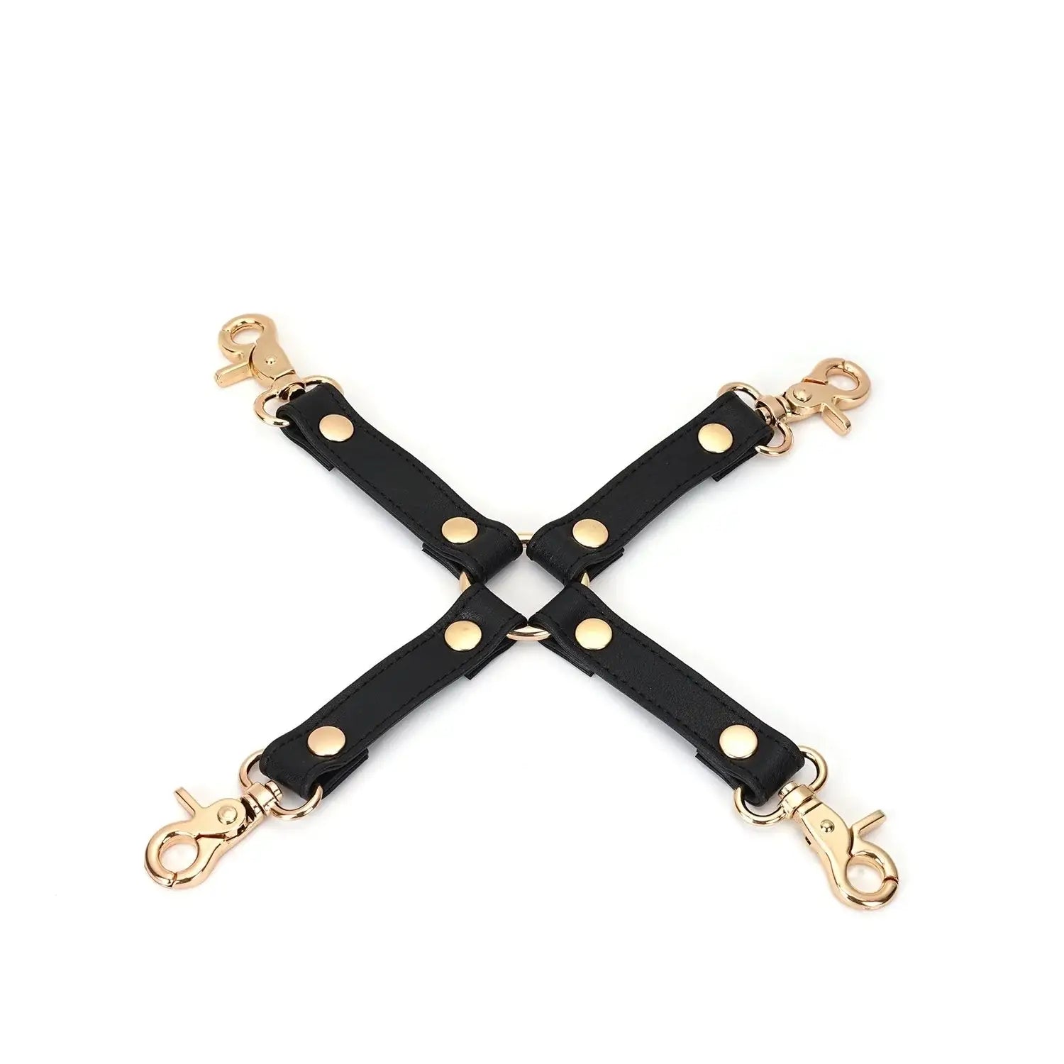 Dark Secret Collection Leather Hogtie - Black - Restraints
