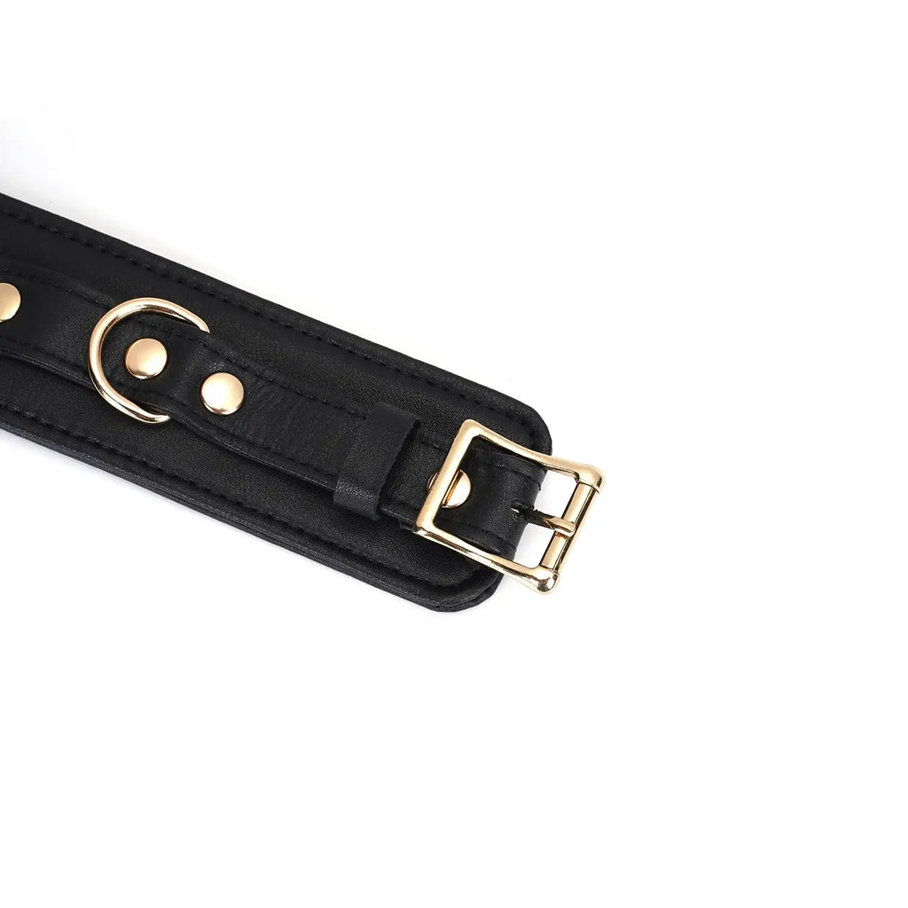 Dark Secret Collection Leather Handcuffs - Black - Restraints