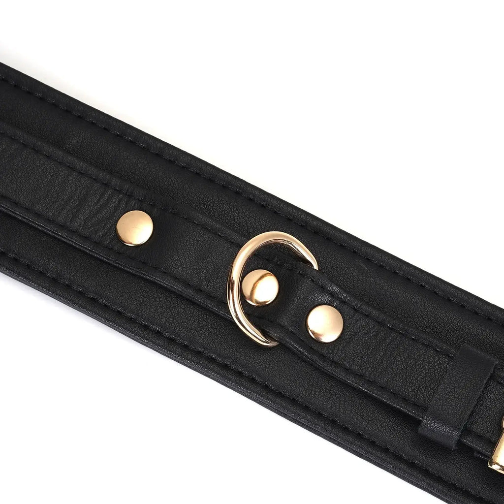 Dark Secret Collection Leather Handcuffs - Black - Restraints