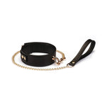 Black Dark Candy Vegan Leather Collar with Leash