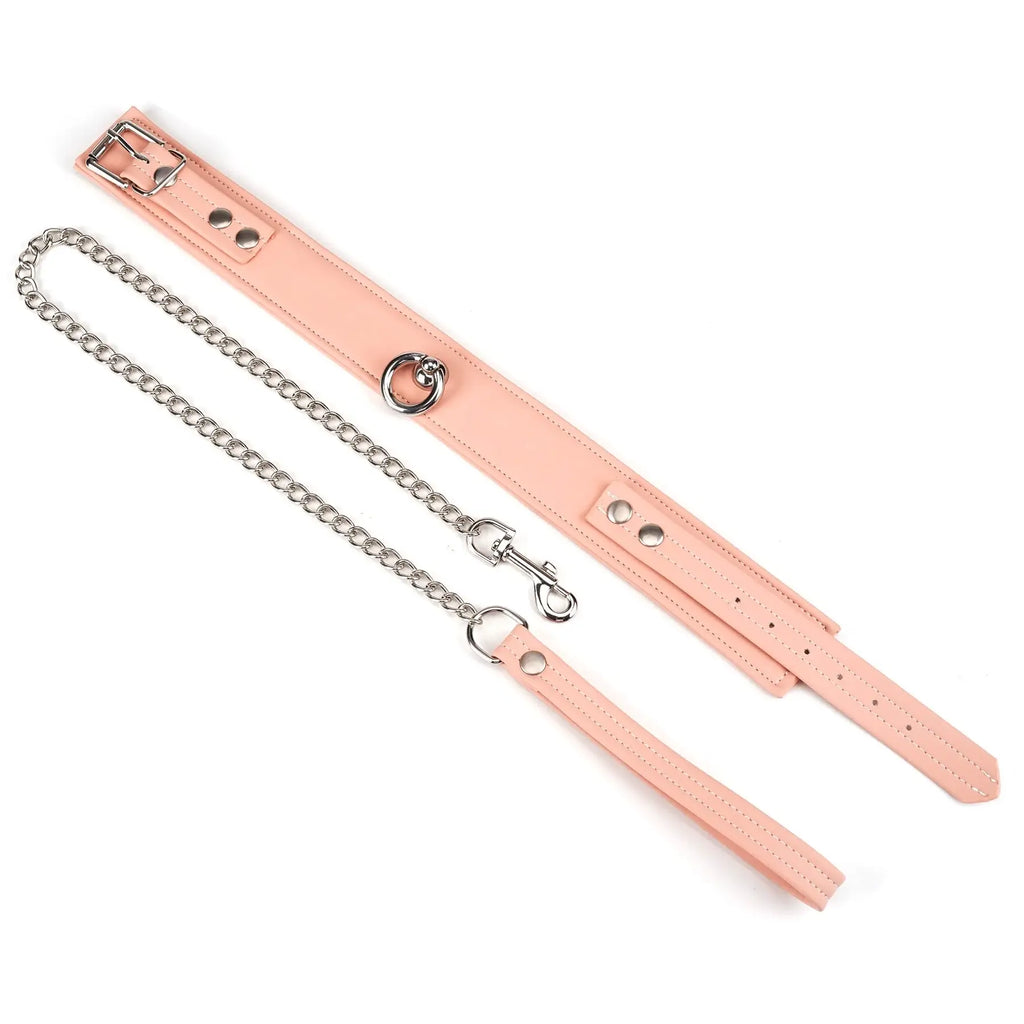 Dark Candy Vegan Leather Collar with Leash