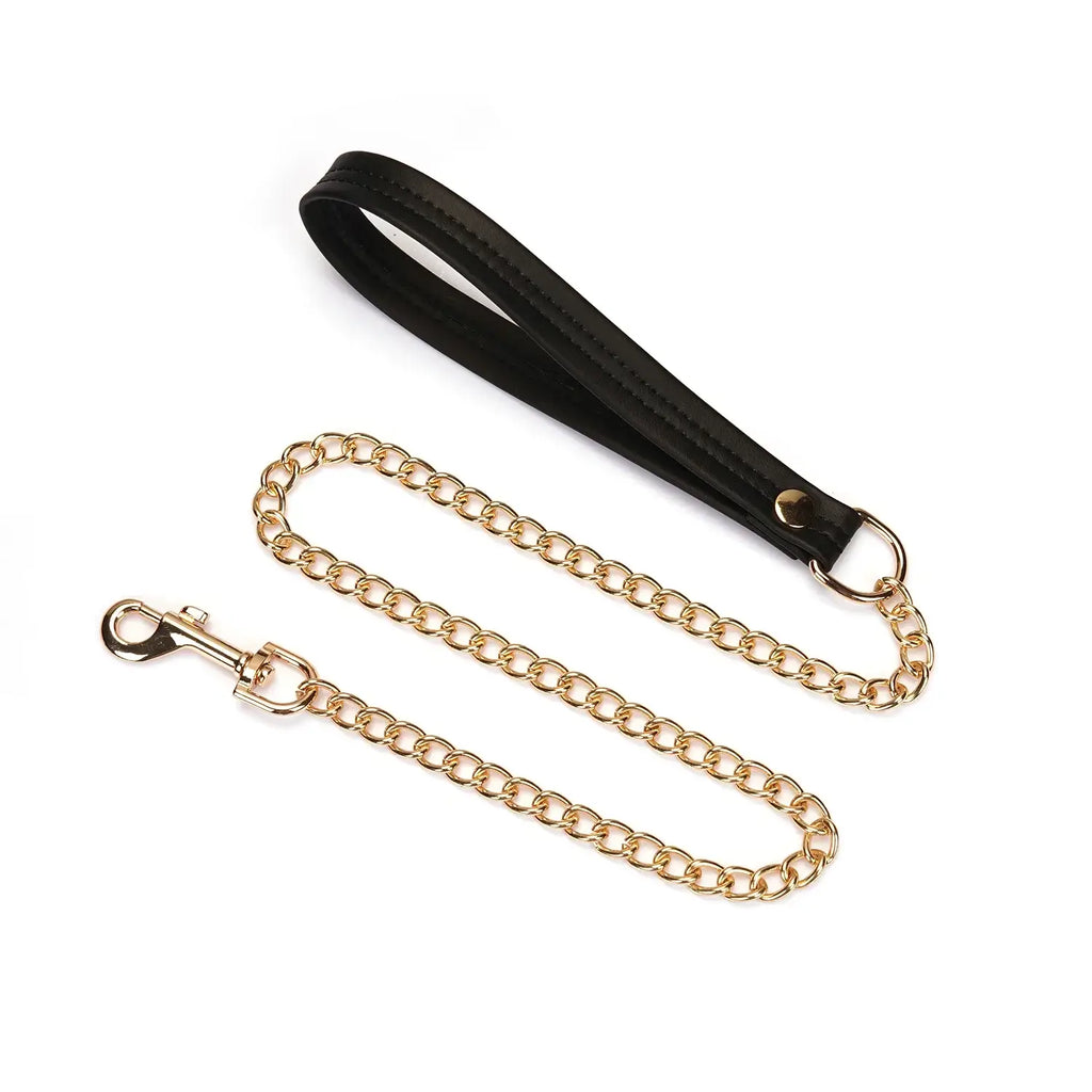 Dark Candy Vegan Leather Collar with Leash