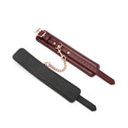 Wine Red Collection Leather Anklecuffs - Burgundy - Restraints