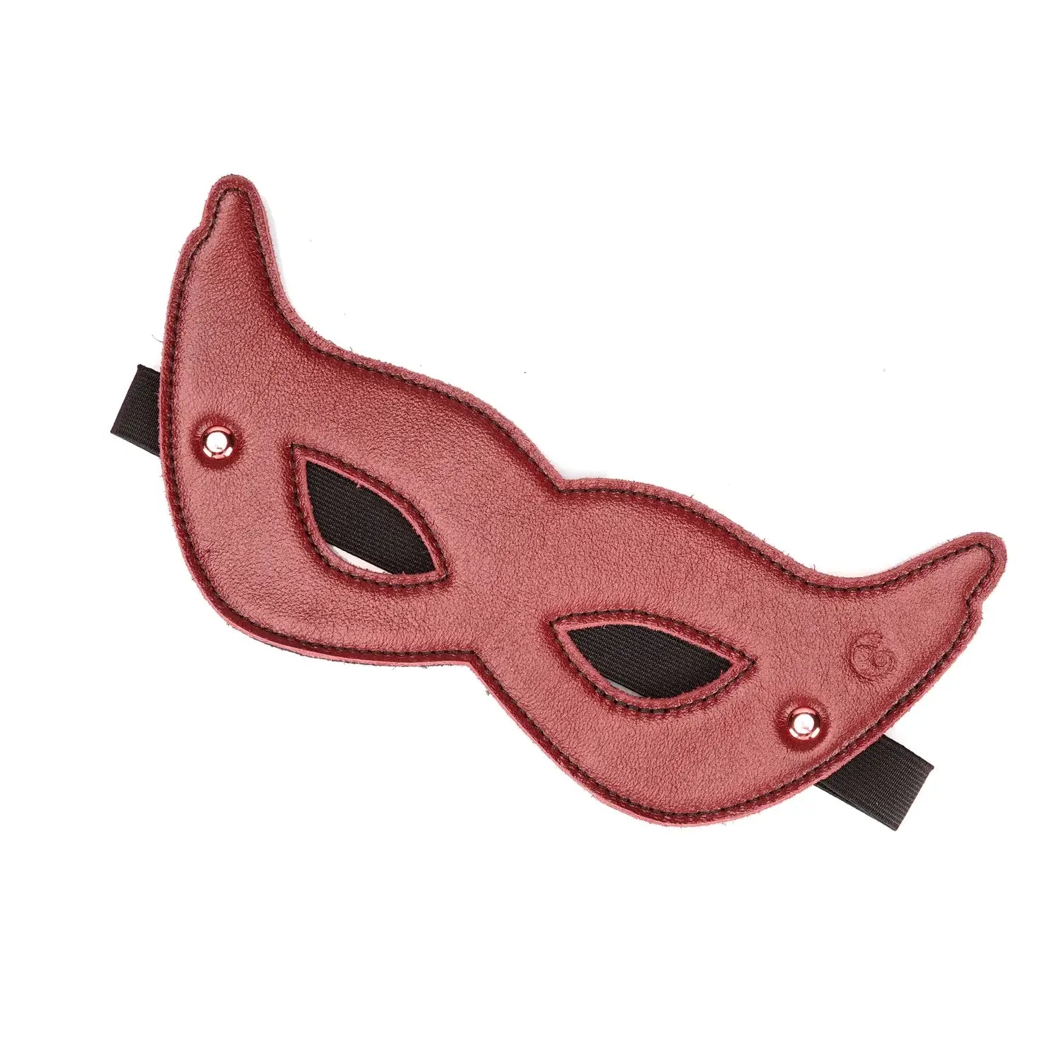 Wine Red Collection Leather Eye Mask - Burgundy