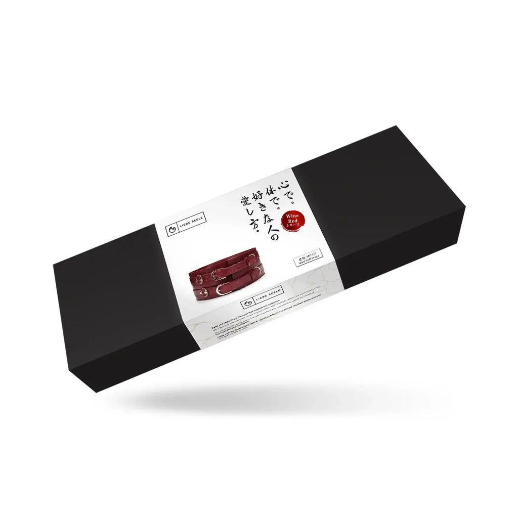 Wine Red Collection Leather Waist Cuff - Restraints