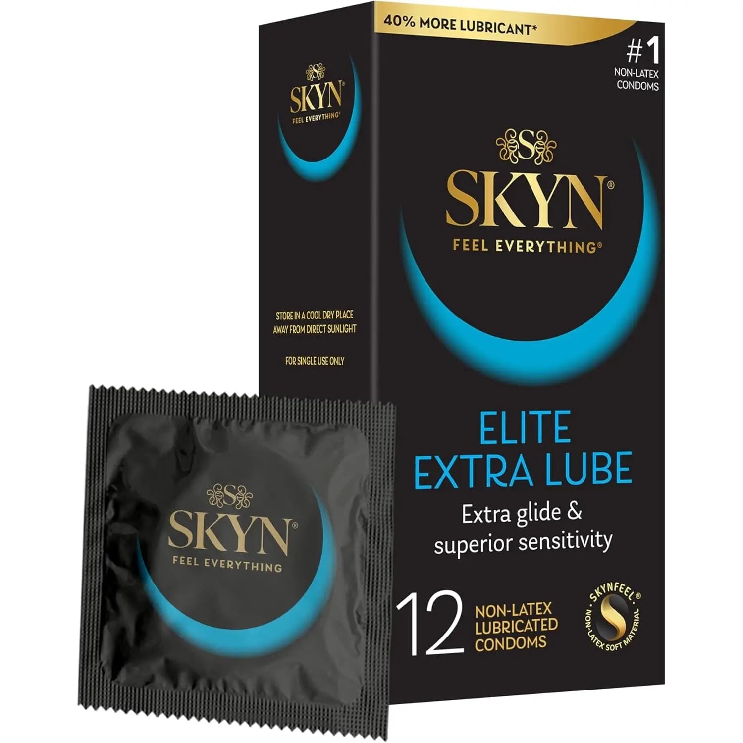 12-Pack SKYN® Elite Extra Lube Non-Latex Condoms