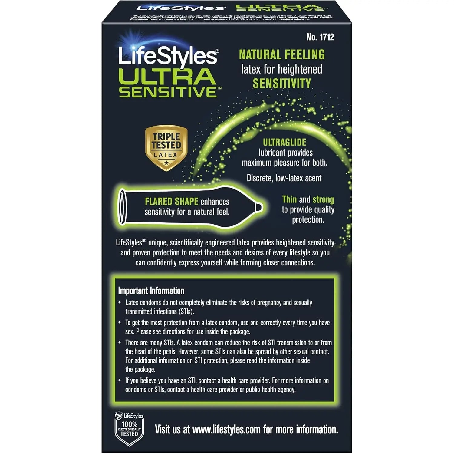 Lifestyles® Ultra Sensitive Lubricated Condoms - 12 Pack