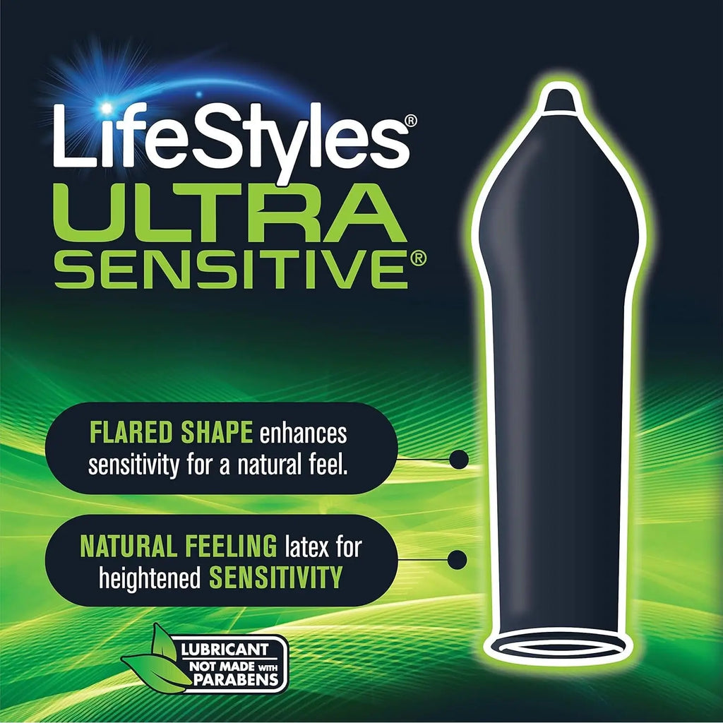 Lifestyles® Ultra Sensitive Lubricated Condoms - 12 Pack
