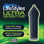 Lifestyles® Ultra Sensitive Lubricated Condoms - 12 Pack