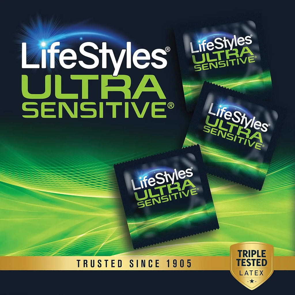 Lifestyles® Ultra Sensitive Lubricated Condoms - 12 Pack