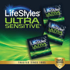 Lifestyles® Ultra Sensitive Lubricated Condoms - 12 Pack