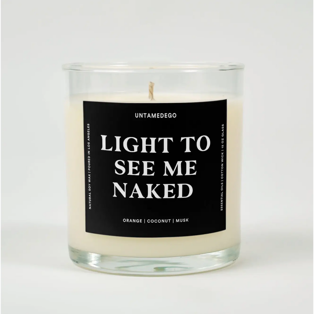 Light To See Me Naked Glass Candle ORANGE + COCONUT + MUSK