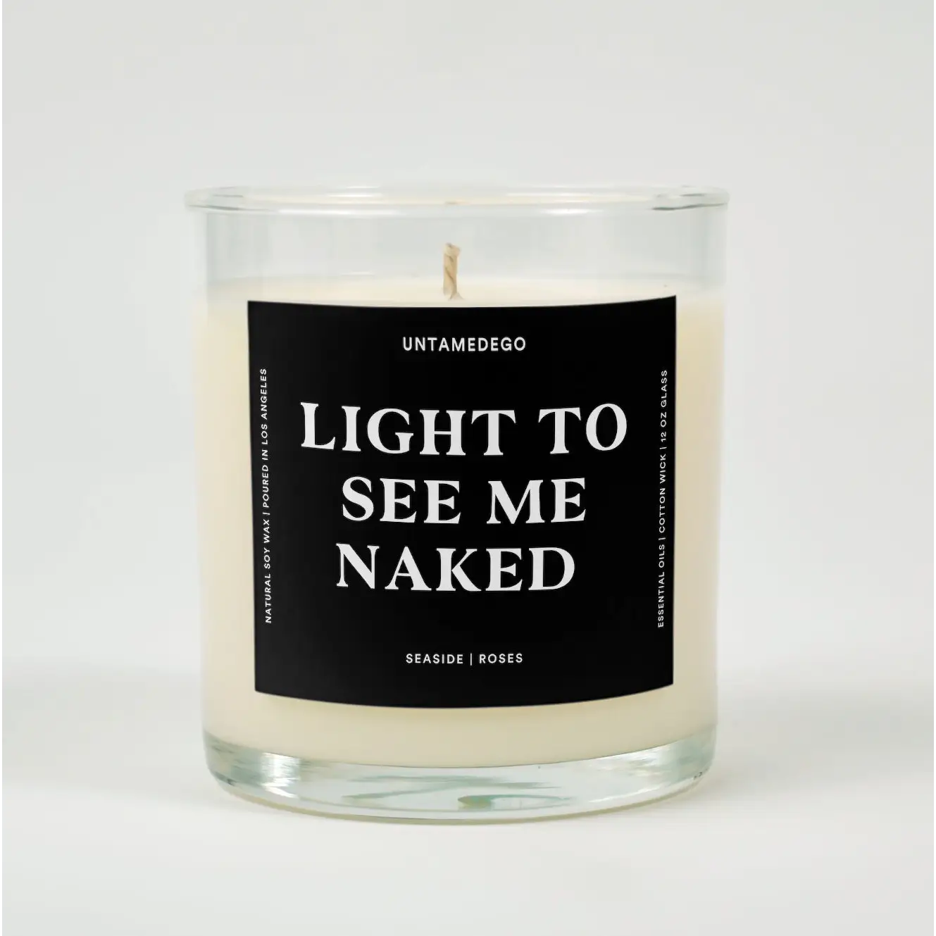 Light To See Me Naked Glass Candle SEASIDE + ROSES