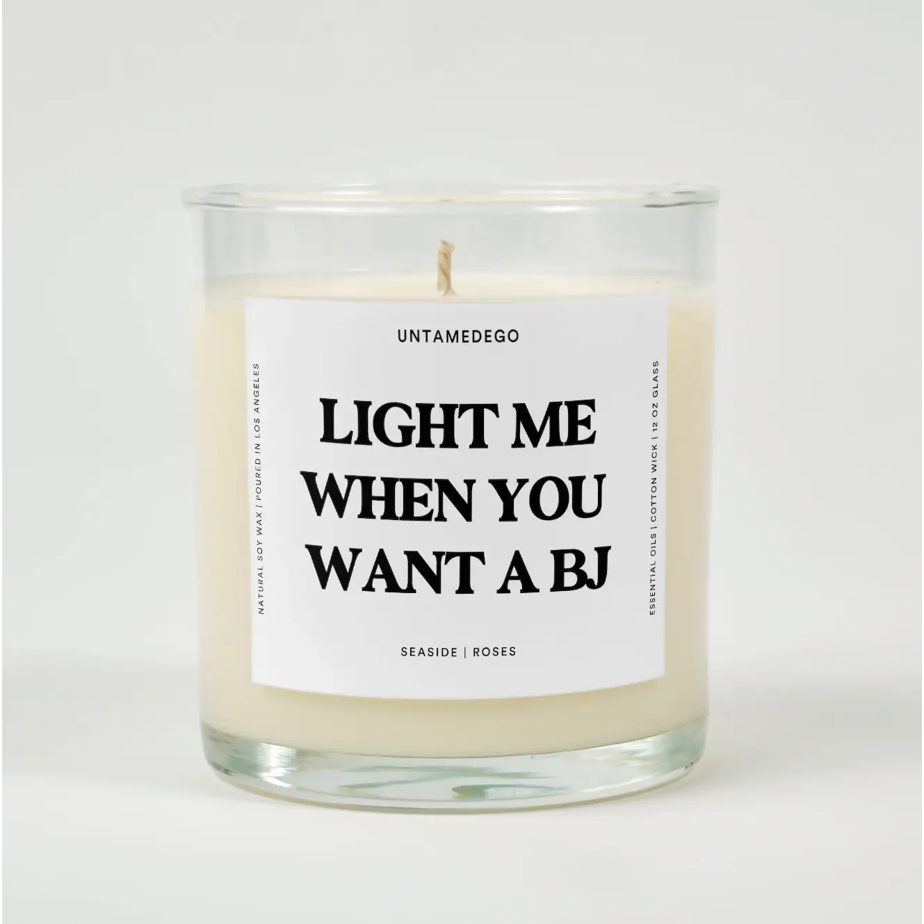 Light Me When You Want A Bj Glass Candle SEASIDE ROSES