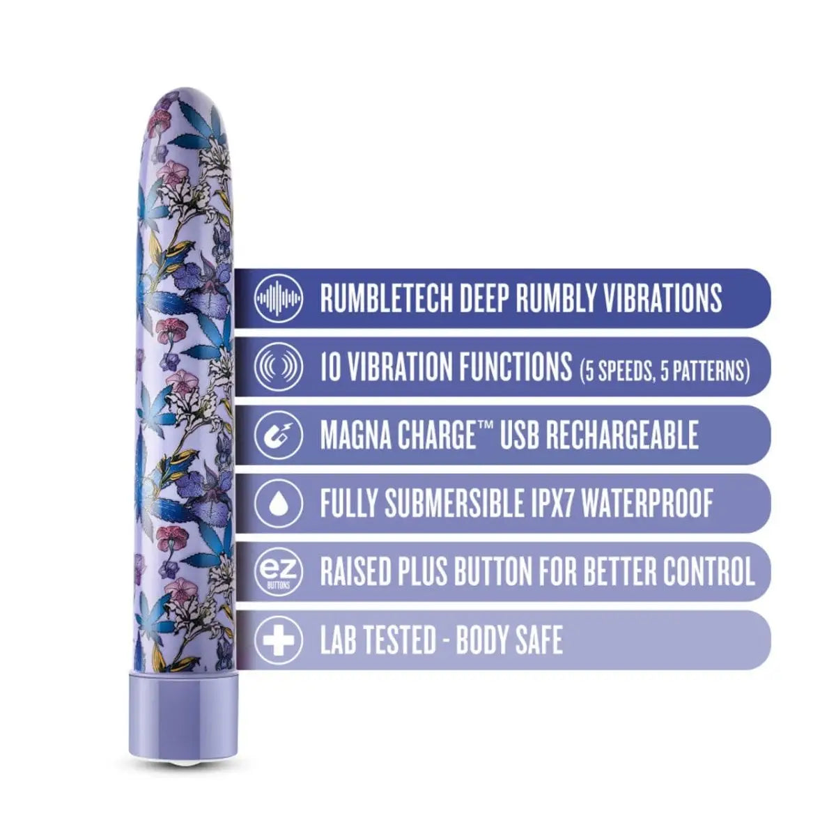 Limited Addiction Floradelic 7" Rechargeable Vibrator - Rolik®