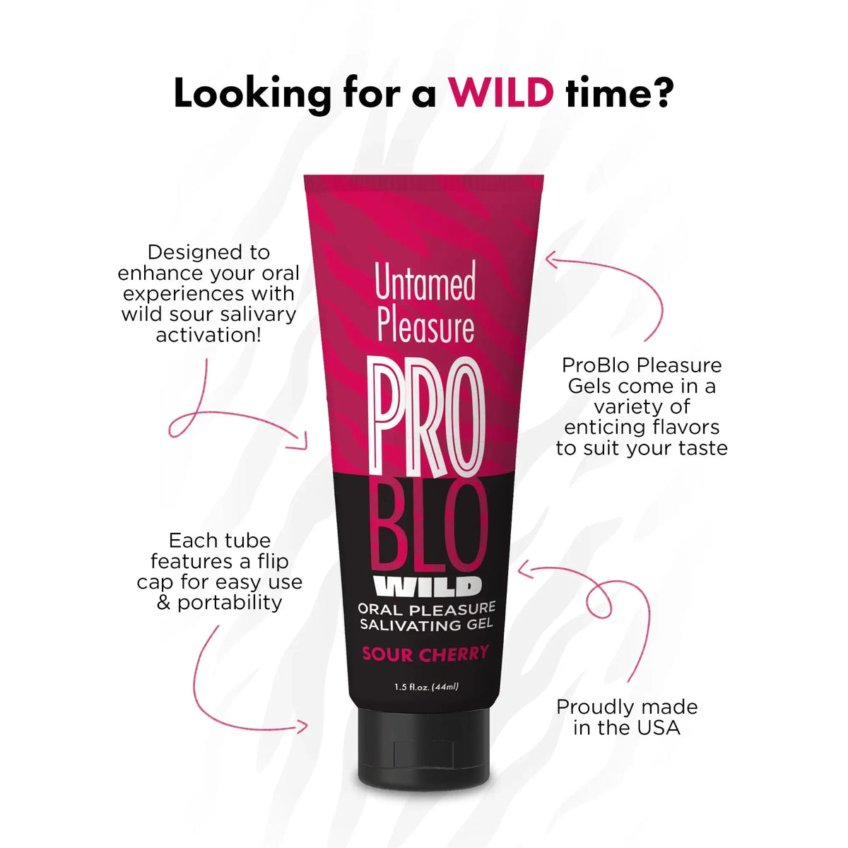 Little Genie ProBlo Wild Sour Flavored Oral Pleasure Gel 1.5 fl oz