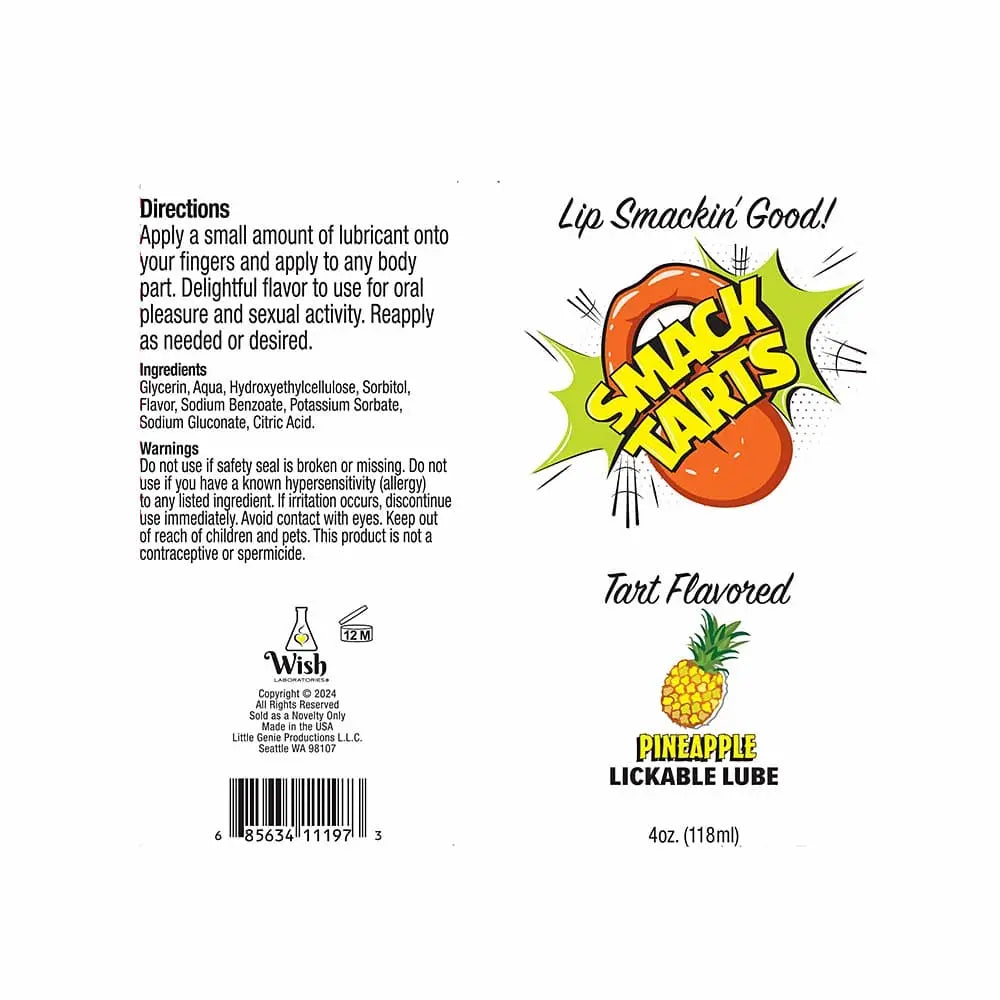 Smack Tarts Water - Based Flavored Lickable Lubricant - Rolik®