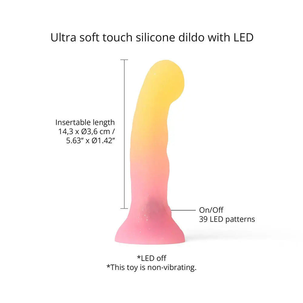 Love to Love® Neon Art LED Silicone Dildo | 39 Light Modes Suction Cup