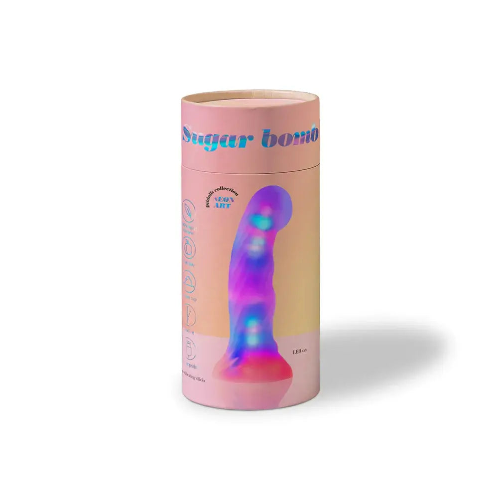 Love to Love® Neon Art LED Silicone Dildo | 39 Light Modes Suction Cup Sugar Bomb