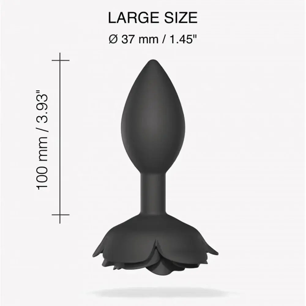 Open Roses Silicone Anal Plug - Butt