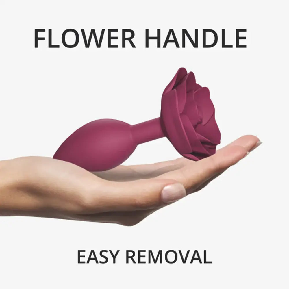 Open Roses Silicone Anal Plug - Butt