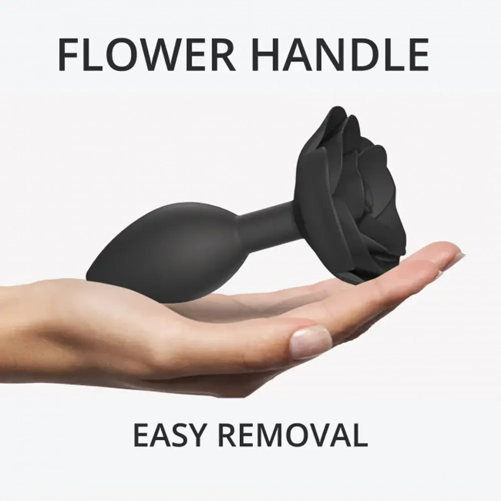 Open Roses Silicone Anal Plug - Butt