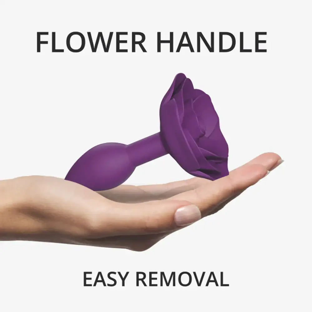 Open Roses Silicone Anal Plug - Butt