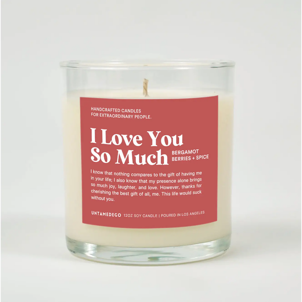 I Love You So Much Glass Candle BERGAMOT + BERRIES + SPICE
