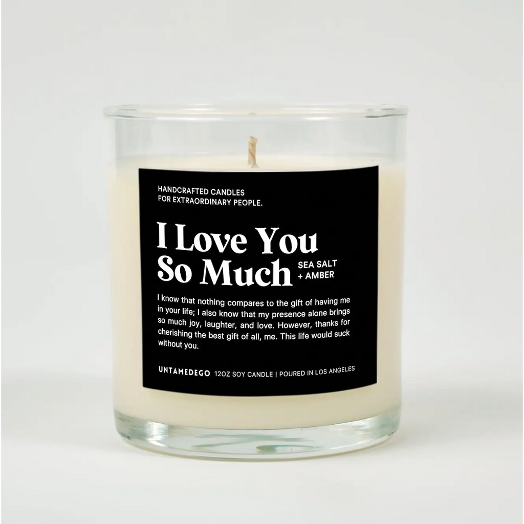 I Love You So Much Glass Candle SEA SALT + AMBER