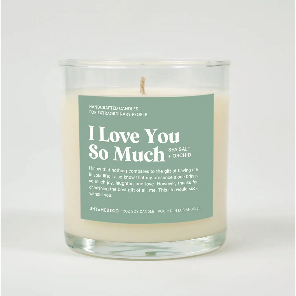 I Love You So Much Glass Candle SEA SALT + ORCHID