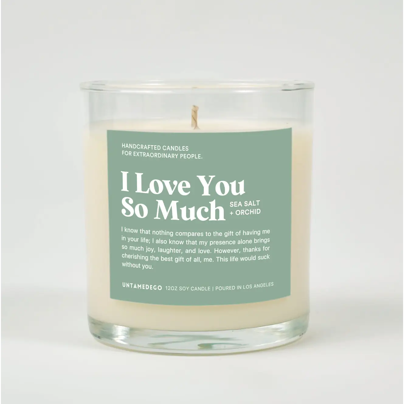I Love You So Much Glass Candle SEA SALT + ORCHID