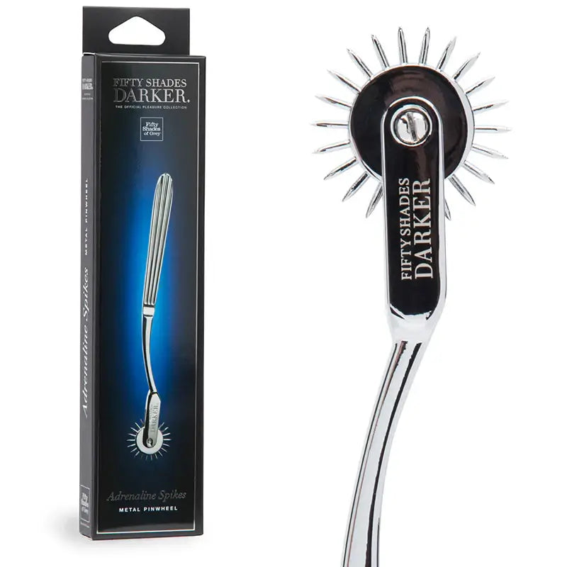 Fifty Shades Darker Adrenaline Spikes Metal Pinwheel - Silver - Tickler