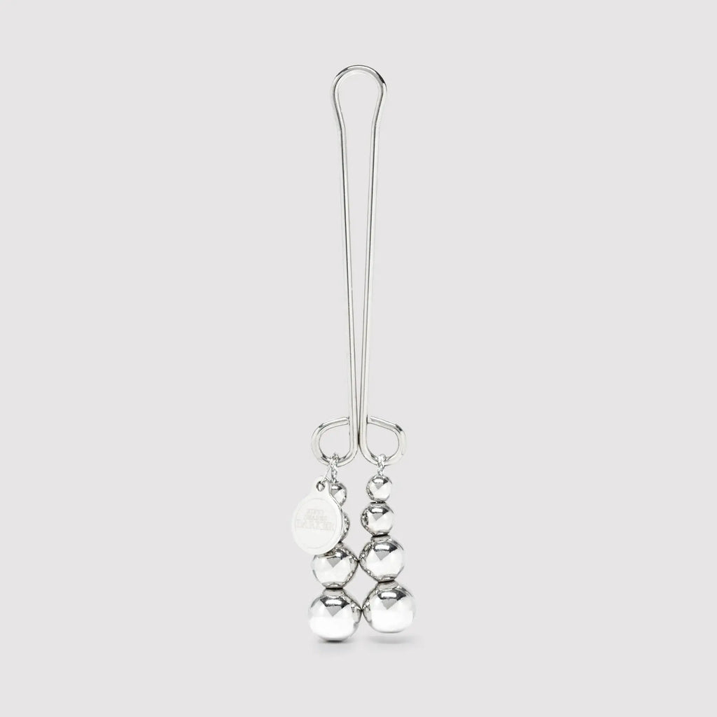 Lovehoney® Fifty Shades Darker Just Sensation Beaded Clitoral Clamp Silver
