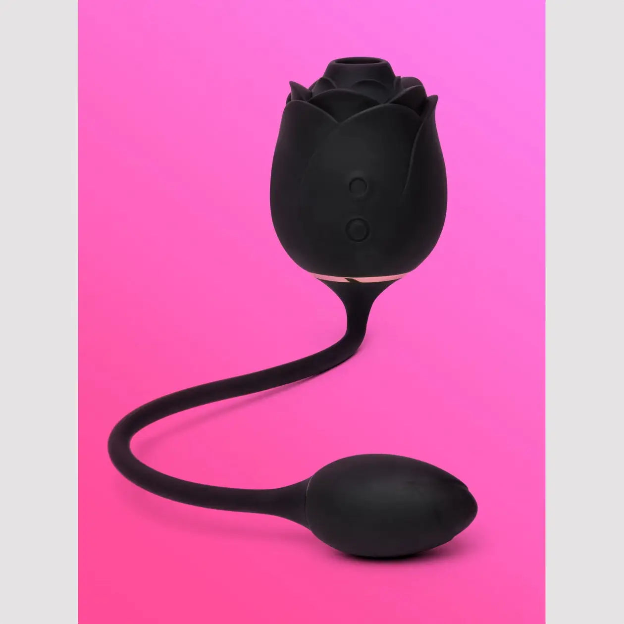 Fifty Shades of Grey Dark Blushing Rose Clitoral Suction Stimulator and Vibrating Egg - Black - Vibrator
