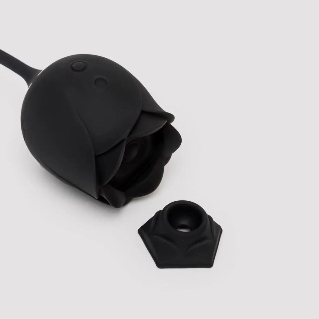 Fifty Shades of Grey Dark Blushing Rose Clitoral Suction Stimulator and Vibrating Egg - Black - Vibrator