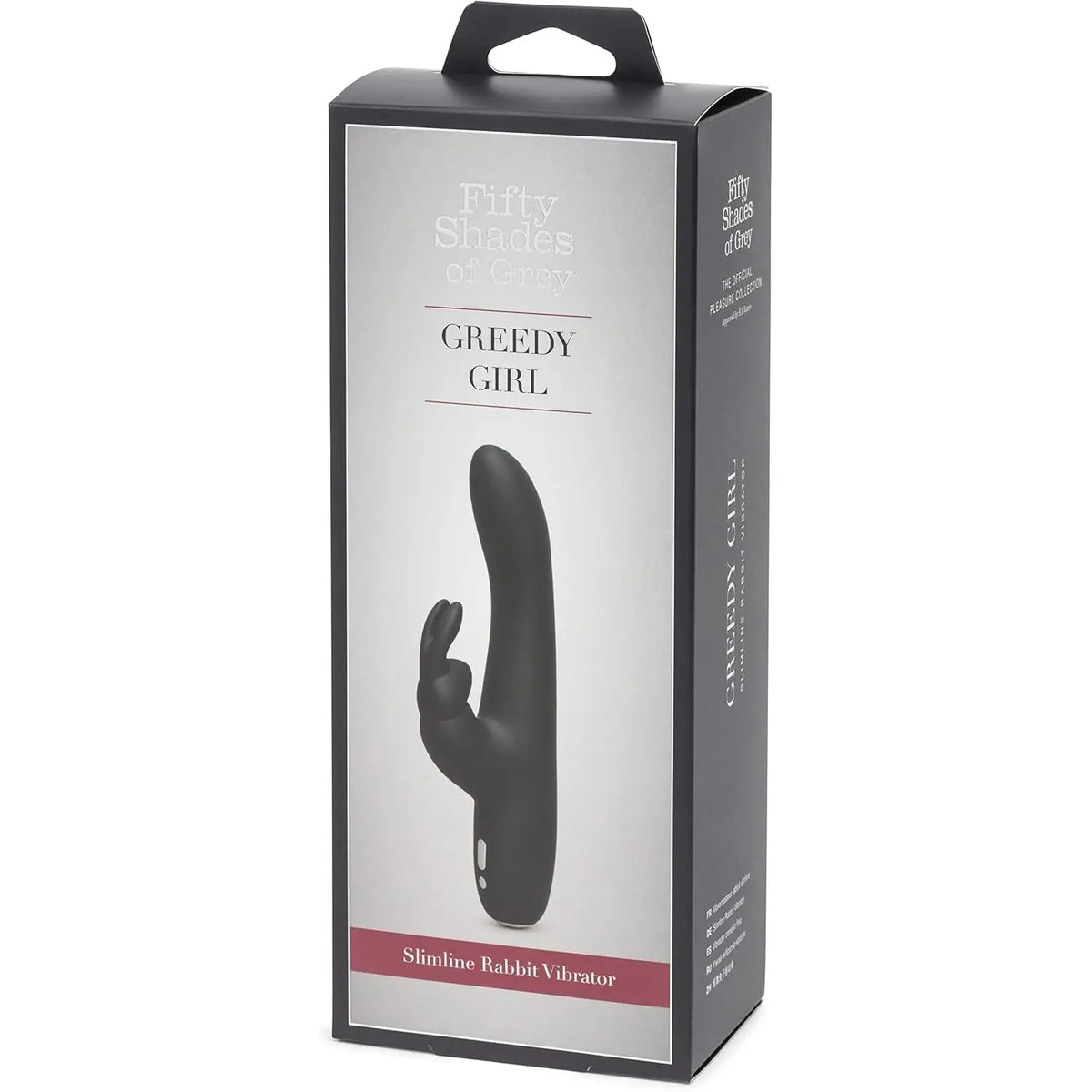 Lovehoney® Fifty Shades of Grey Greedy Girl Slimline Rabbit Vibrator Black
